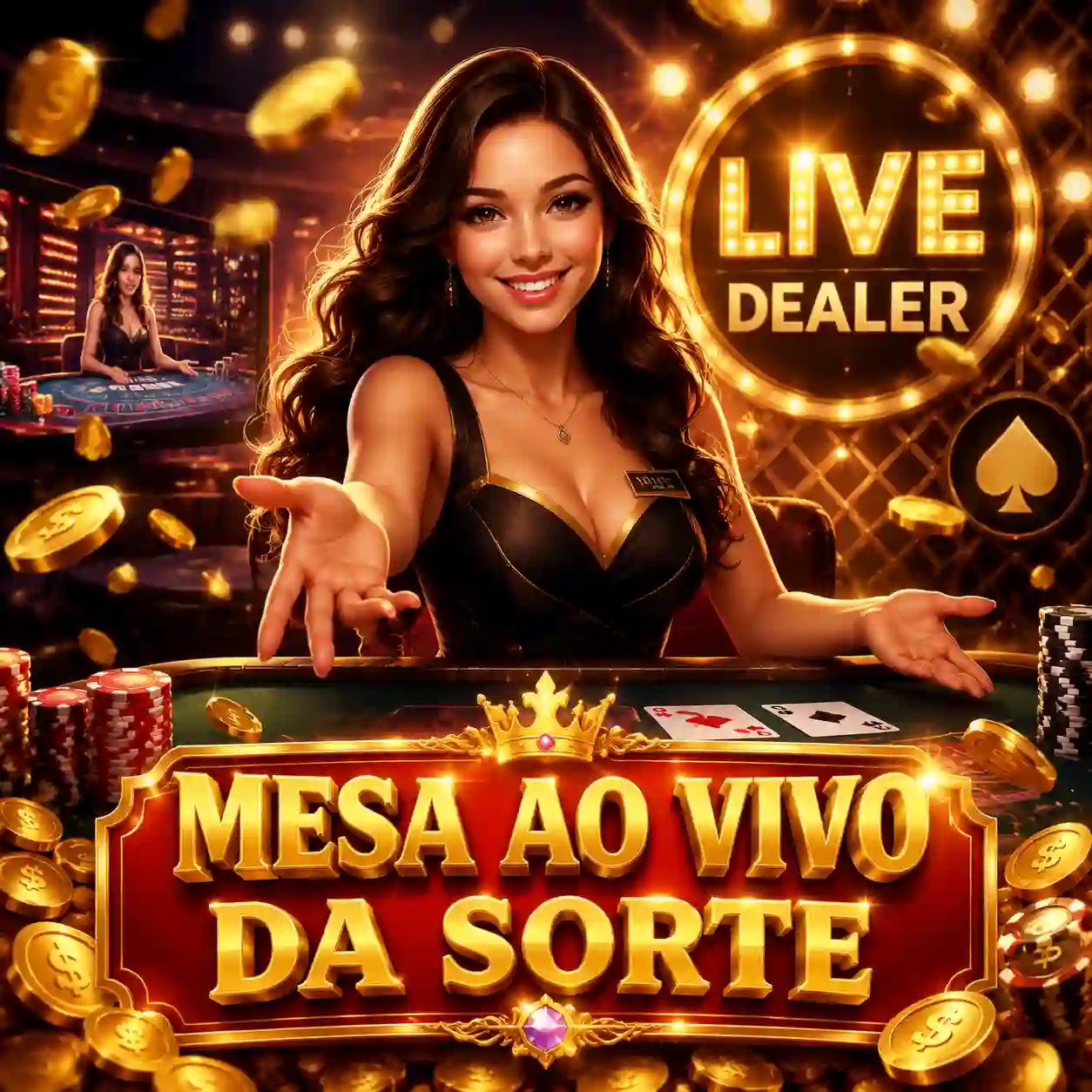 Mesa de pôquer Three Card com dealer